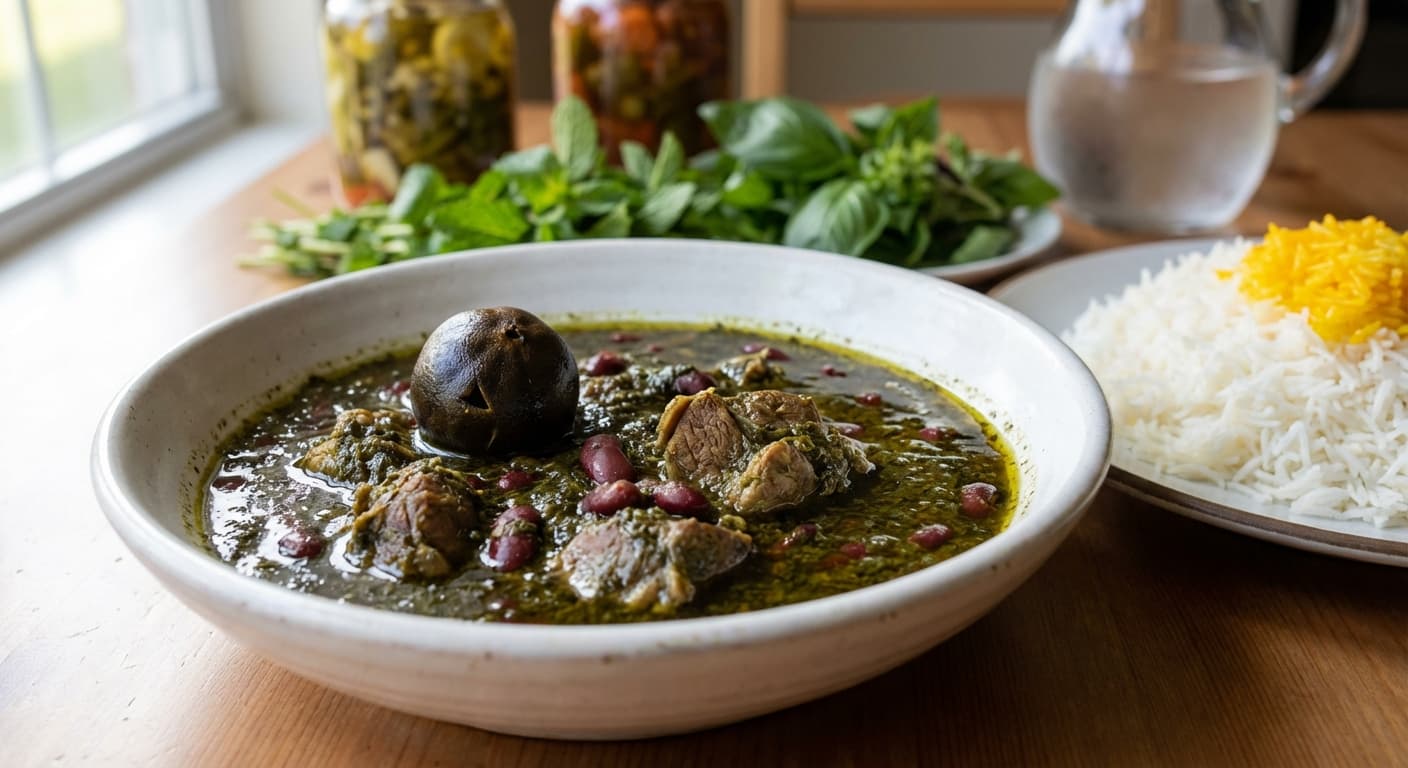 Persian Herb Stew with Lamb - authentic persian recipe