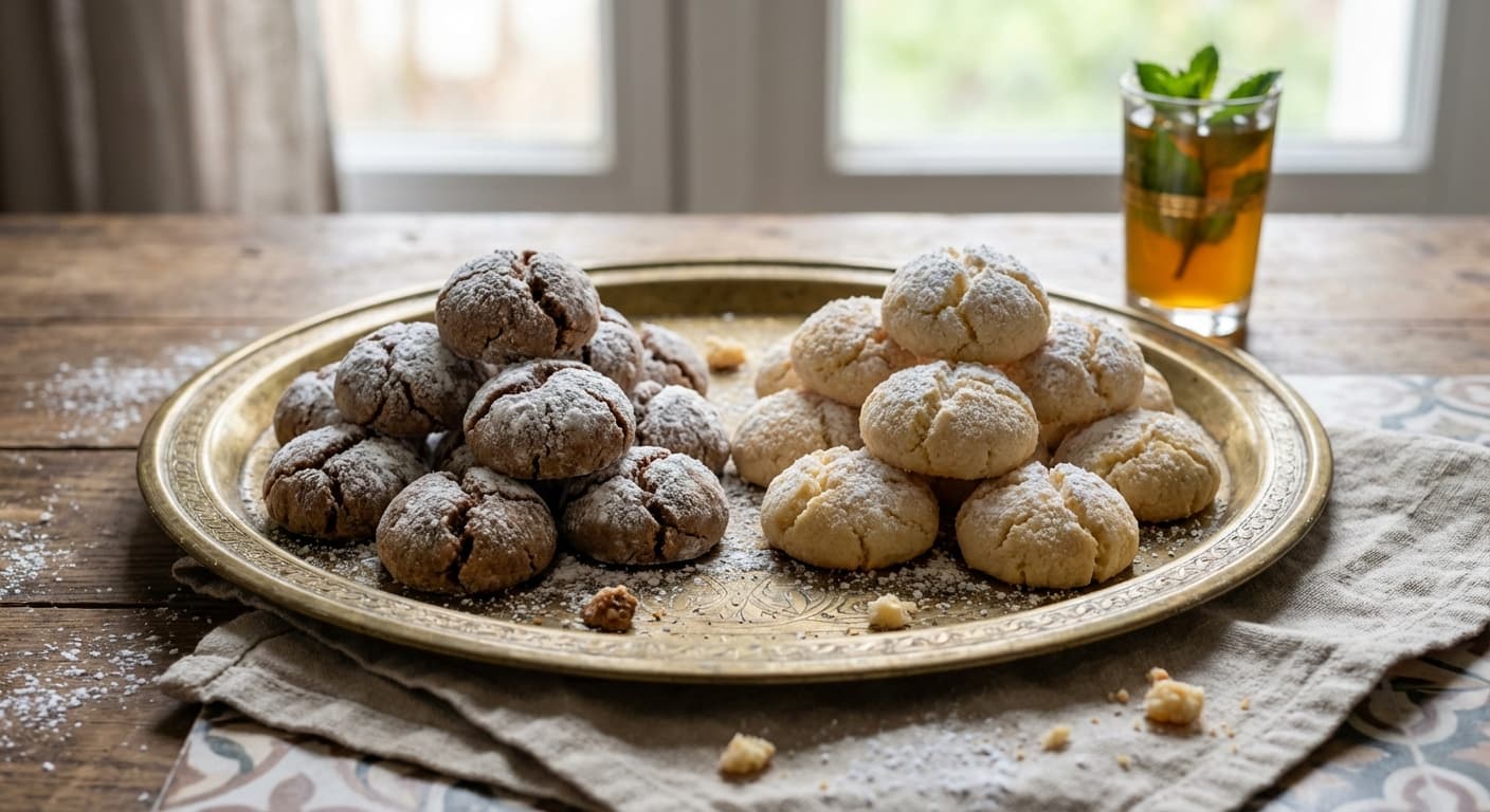 Ghriba — Moroccan crumbly almond or coconut cookies - authentic moroccan recipe