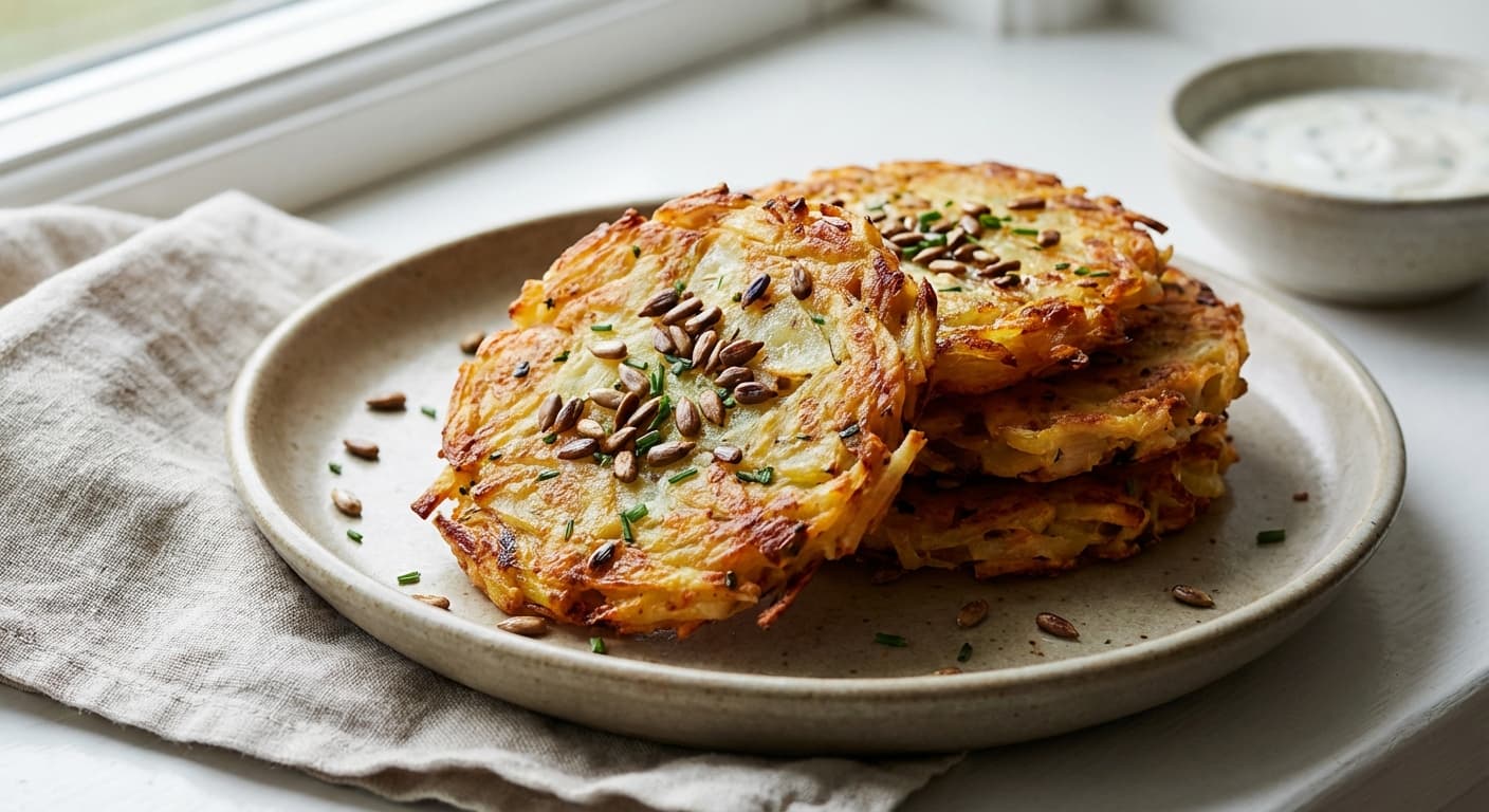 Golden Potato & Root Vegetable Galettes — Pan-Seared European-Style Vegetable Patties - authentic international recipe