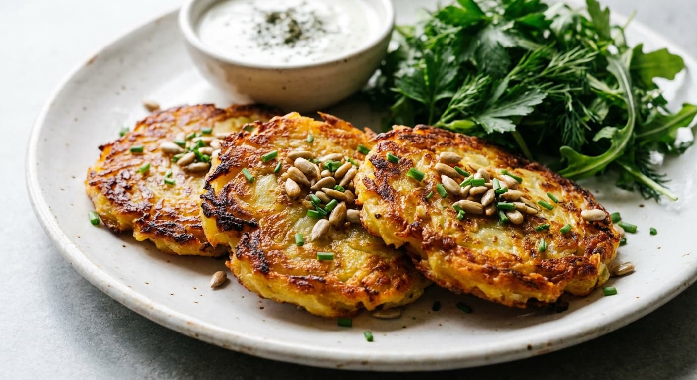 Kuku-ye Sibzamini va Sabzijat-e Risheh ( ) — Persian Golden Potato & Root Vegetable Galettes - authentic persian recipe