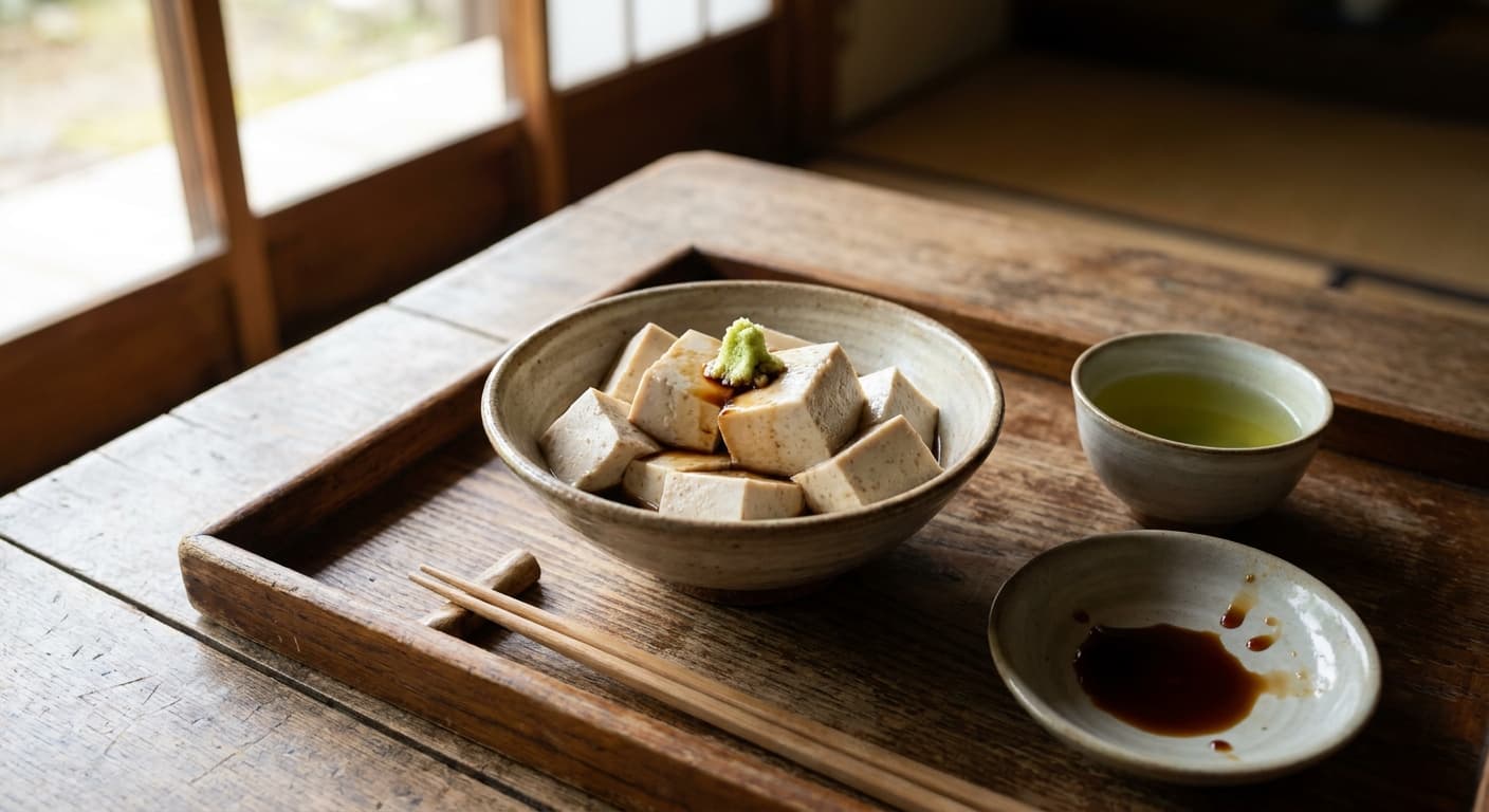 Goma-dofu — Shojin Sesame Kuzu Tofu - authentic japanese recipe