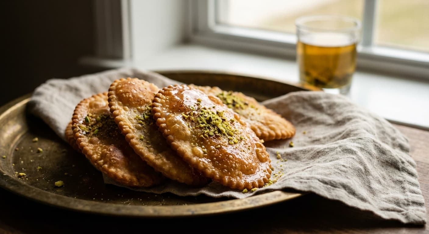 Gosh-e Fil — Afghan Elephant Ear Pastries with Cardamom - authentic afghan recipe