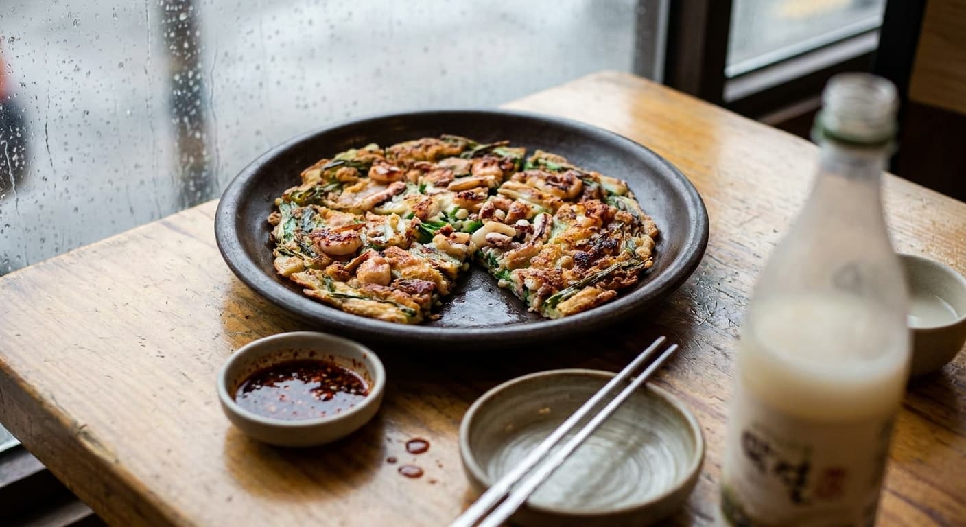 Haemul Pajeon — Korean Seafood Scallion Pancake - authentic korean recipe
