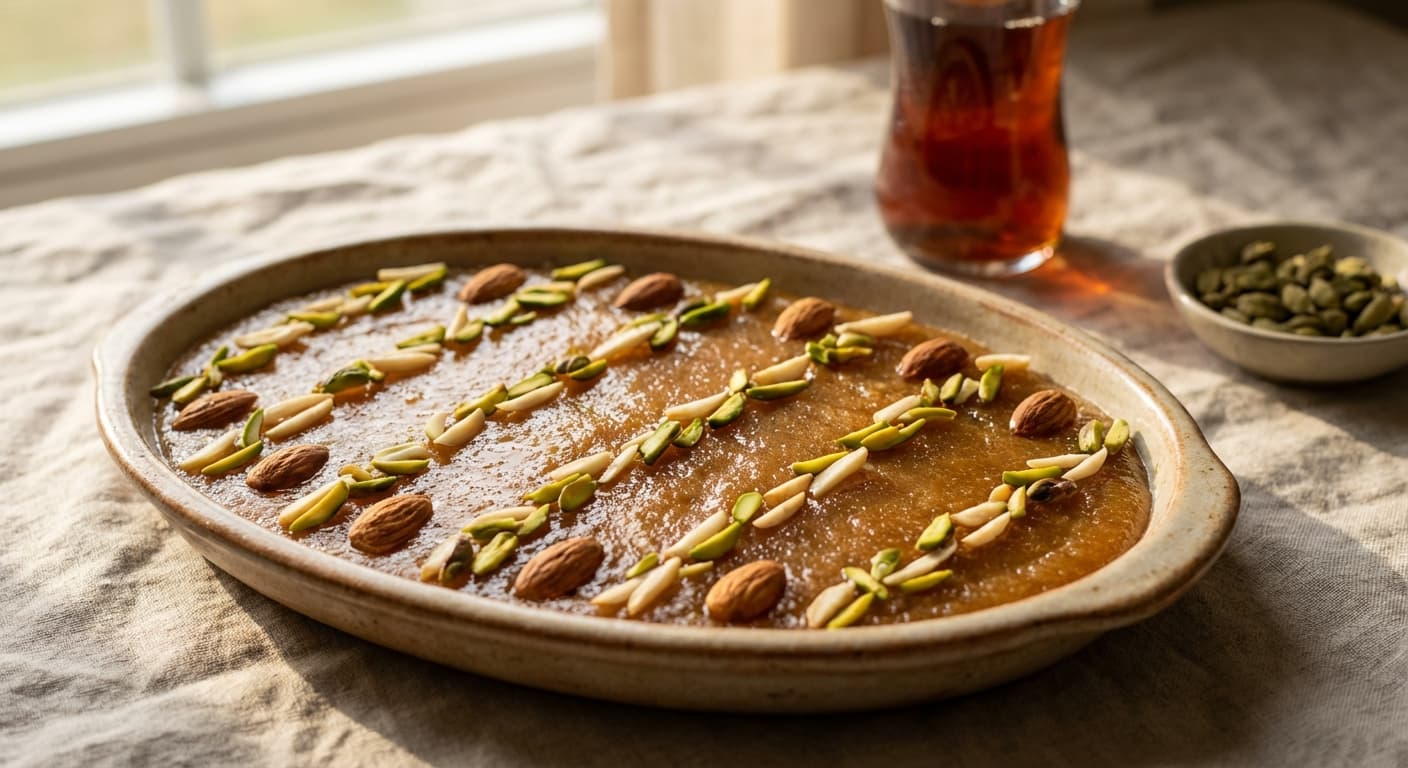 Halwa-e Aurd-e Sujee — Afghan Semolina Halwa with Cardamom - authentic afghan recipe