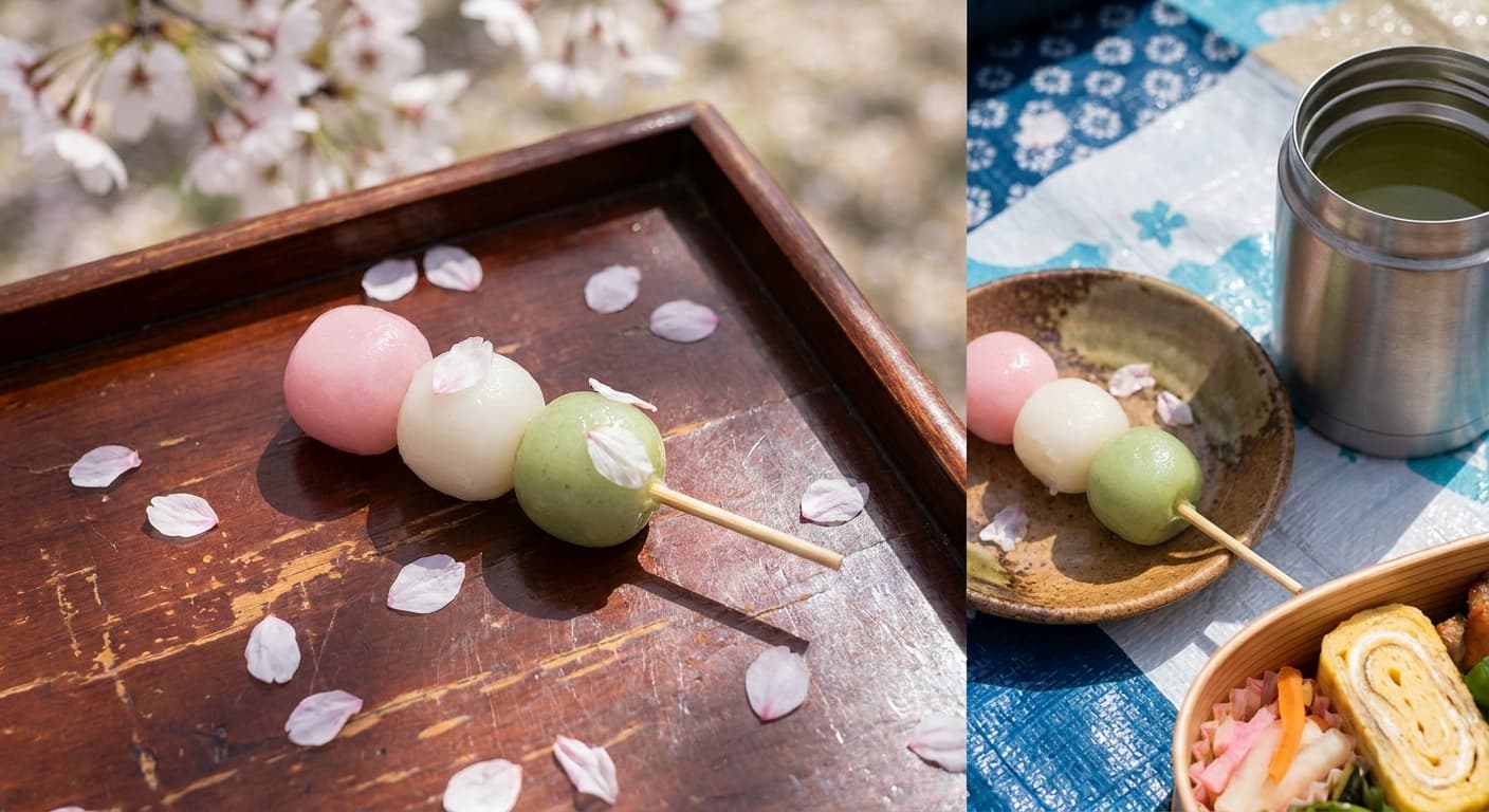 Hanami Dango (花見団子) - authentic japanese recipe