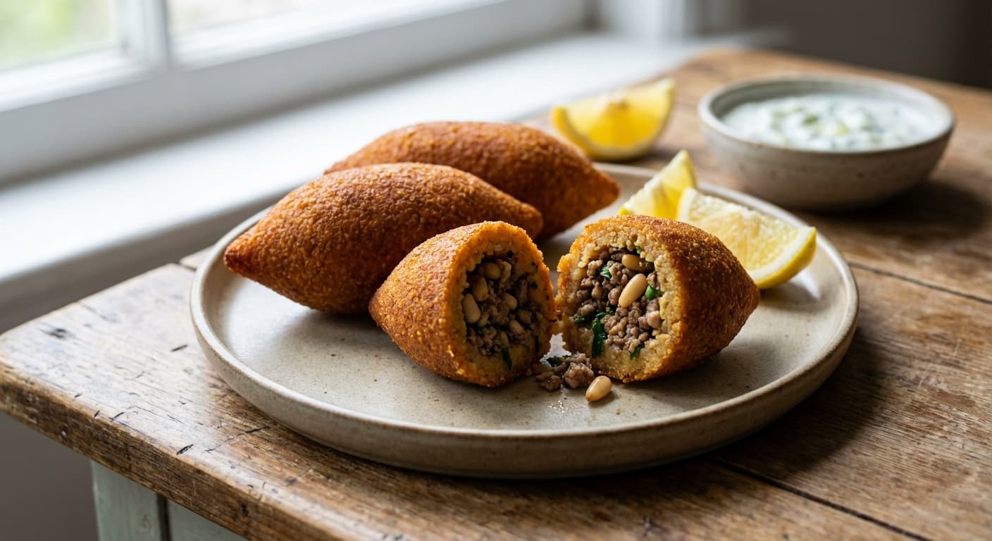 İçli Köfte — Crispy stuffed bulgur meatballs with spiced lamb - authentic turkish recipe