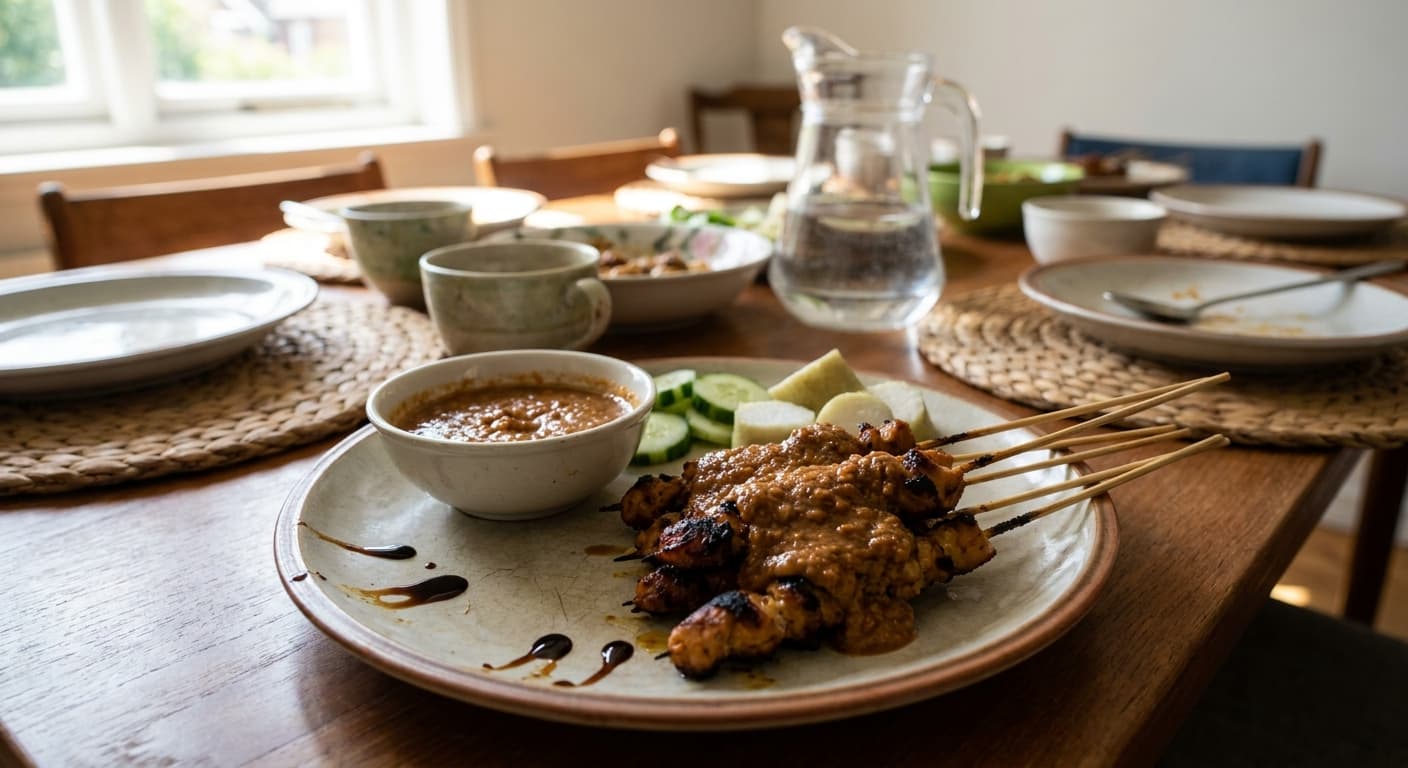Chicken Satay — Indonesian Skewers with Peanut Sauce - authentic indonesian recipe