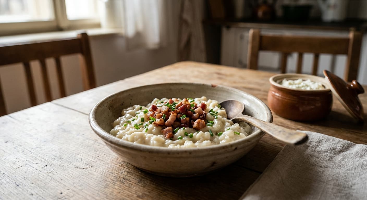Slovak Bryndza Potato Dumplings — Sheep Cheese Dumplings with Bacon - authentic slovak recipe
