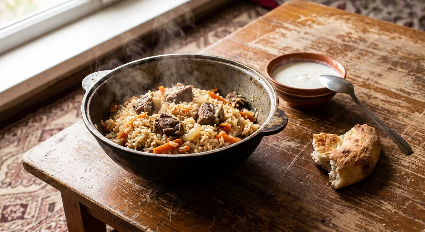 Chekdirme — Turkmen Lamb and Tomato Rice - authentic turkmen recipe