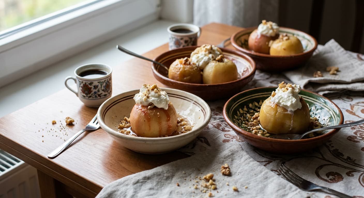 Tufahije — Bosnian Walnut-Stuffed Poached Apples - authentic bosnian recipe