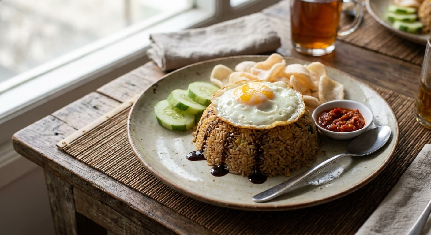 Indonesian Fried Rice — Sweet-Savory Kecap Manis Rice - authentic indonesian recipe