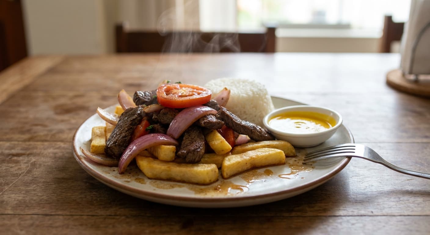 Lomo Saltado — Peruvian Beef Stir-Fry with Fries - authentic peruvian recipe