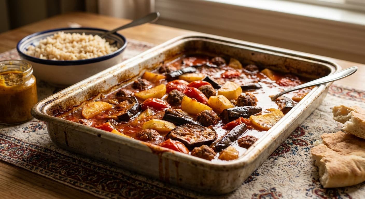 Tepsi Baytinijan — Iraqi Eggplant Tray Bake - authentic iraqi recipe