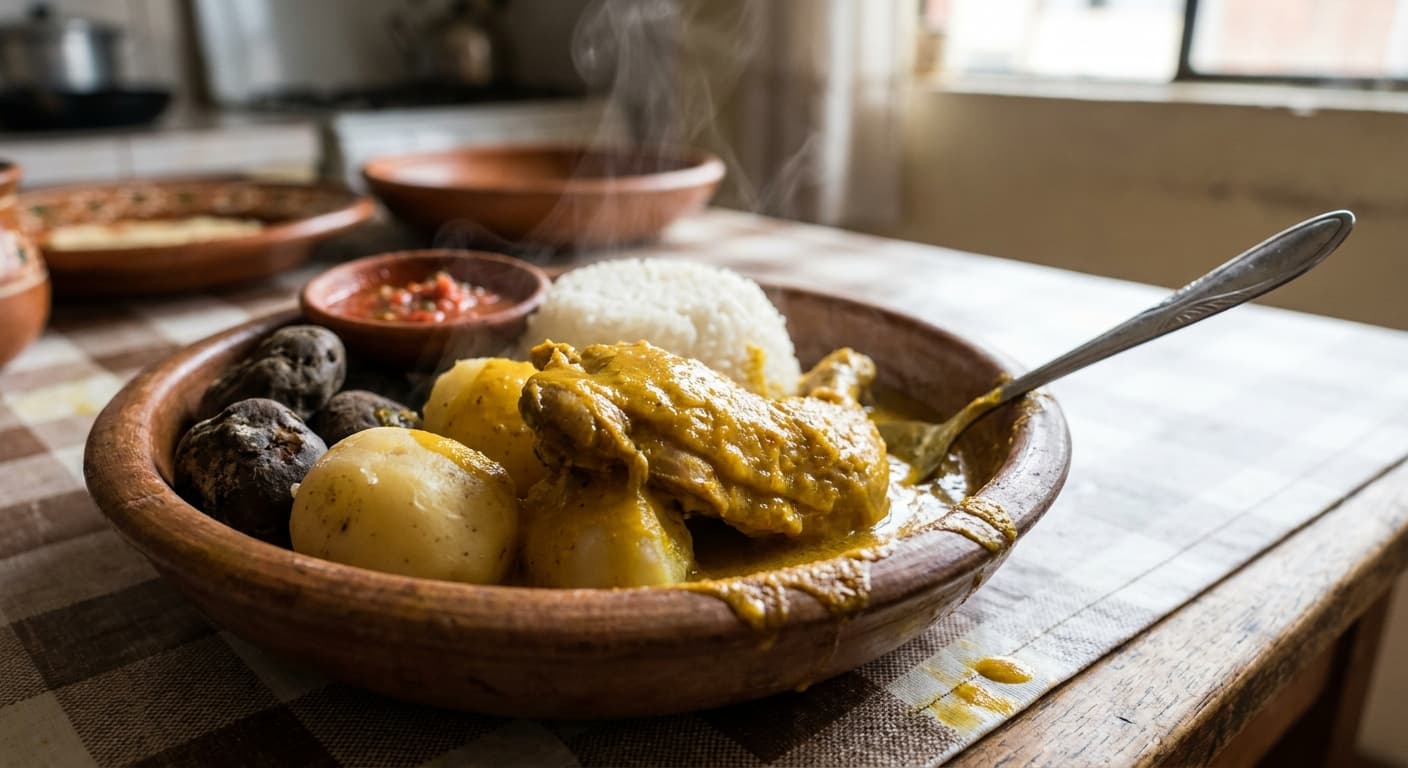 Bolivian Spicy Chicken Stew — Aji Amarillo Chicken with Chuño - authentic bolivian recipe