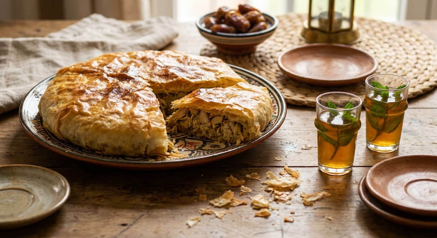 Moroccan Chicken Bastilla — Sweet-Savory Celebration Pie - authentic moroccan recipe