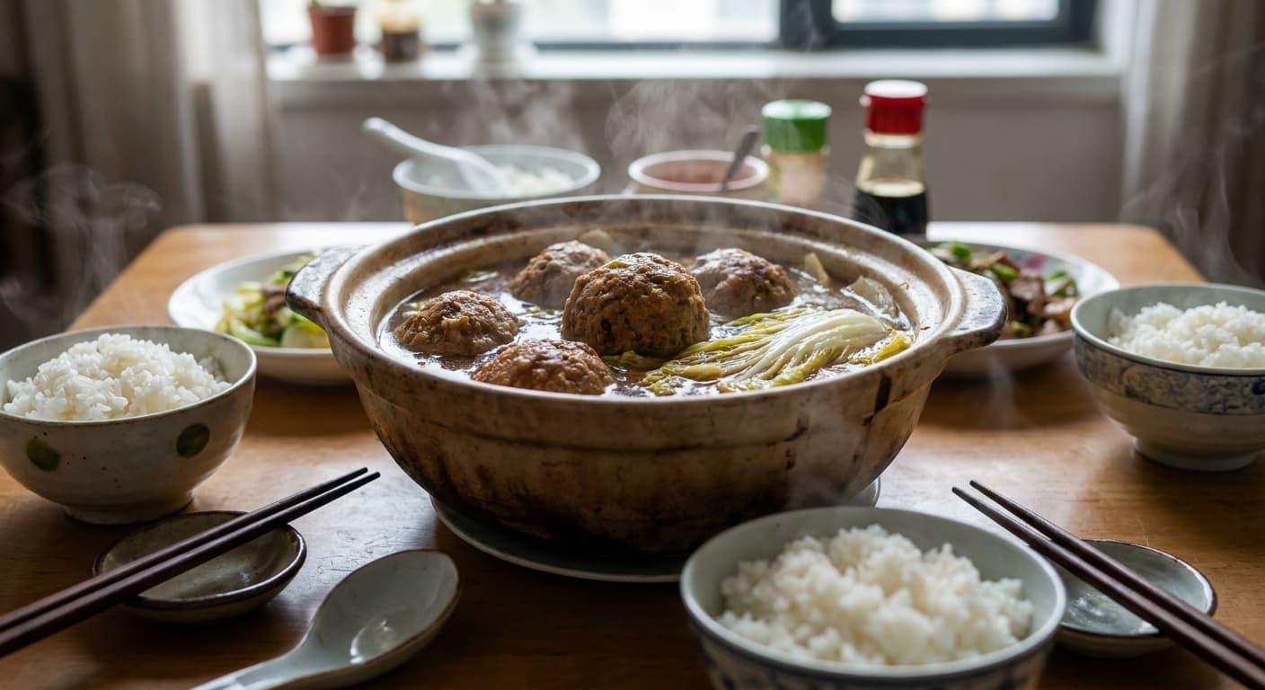 Lion's Head Meatballs โ Braised Huaiyang Pork Meatballs - authentic chinese recipe