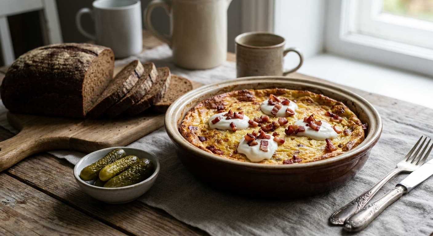 Lithuanian Kugelis — Savory Baked Potato Pudding - authentic lithuanian recipe