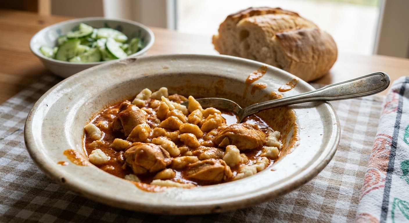 Hungarian Chicken Paprikash — Paprika-Braised Chicken with Sour Cream - authentic hungarian recipe