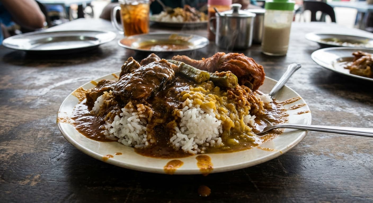 Nasi Kandar — Penang Mamak Curry Rice Plate - authentic malaysian recipe