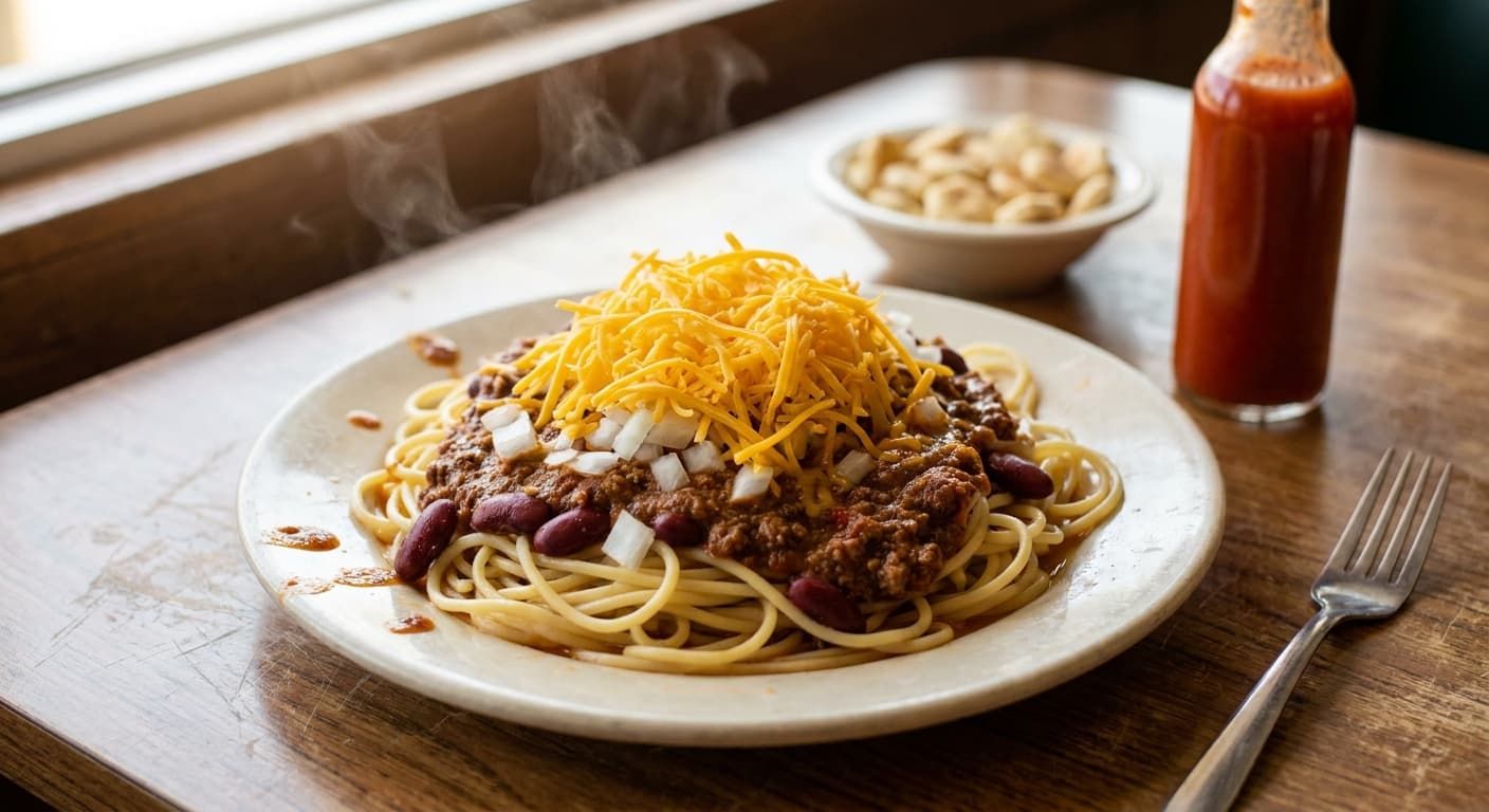 Cincinnati Chili — Skyline-Style Spiced Chili over Spaghetti - authentic american recipe