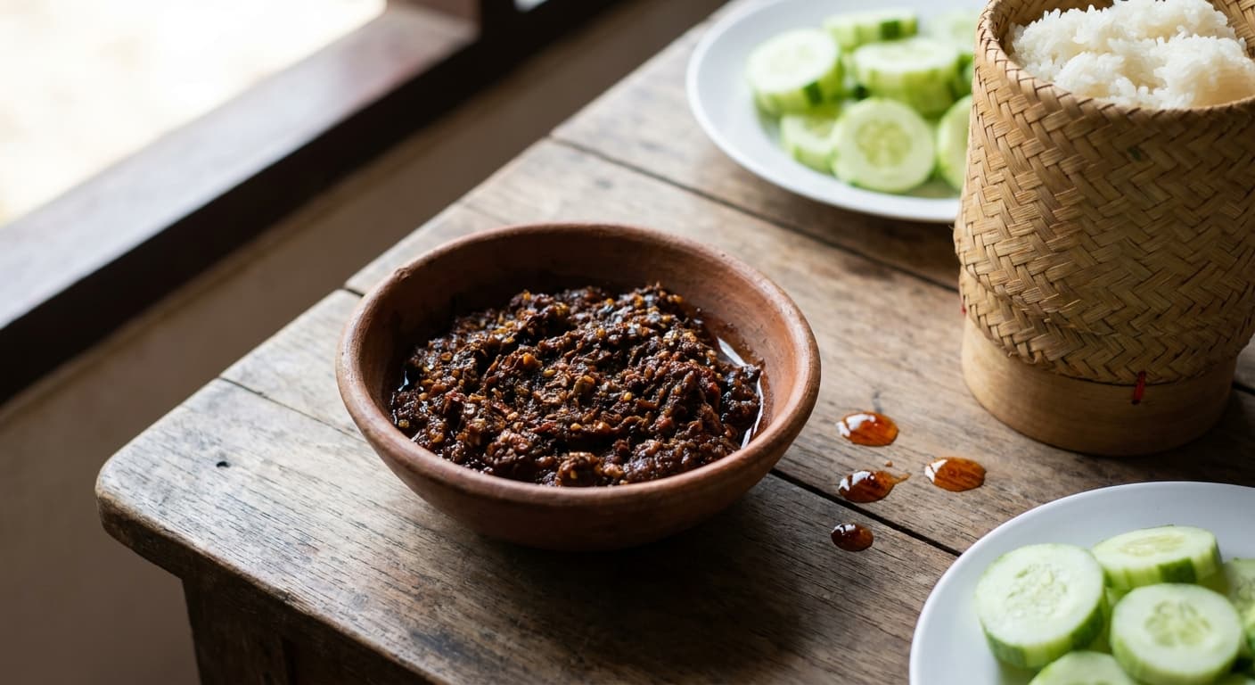 Jeow Bong — Lao Chili Paste Relish - authentic laotian recipe