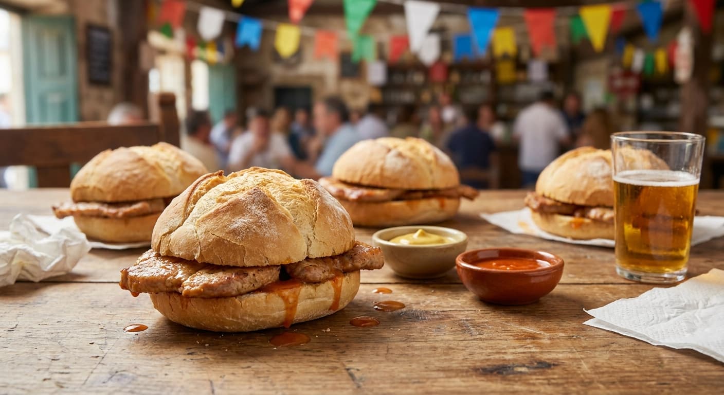 Portuguese Pork Sandwiches — Garlicky Wine-Braised Pork Rolls - authentic portuguese recipe