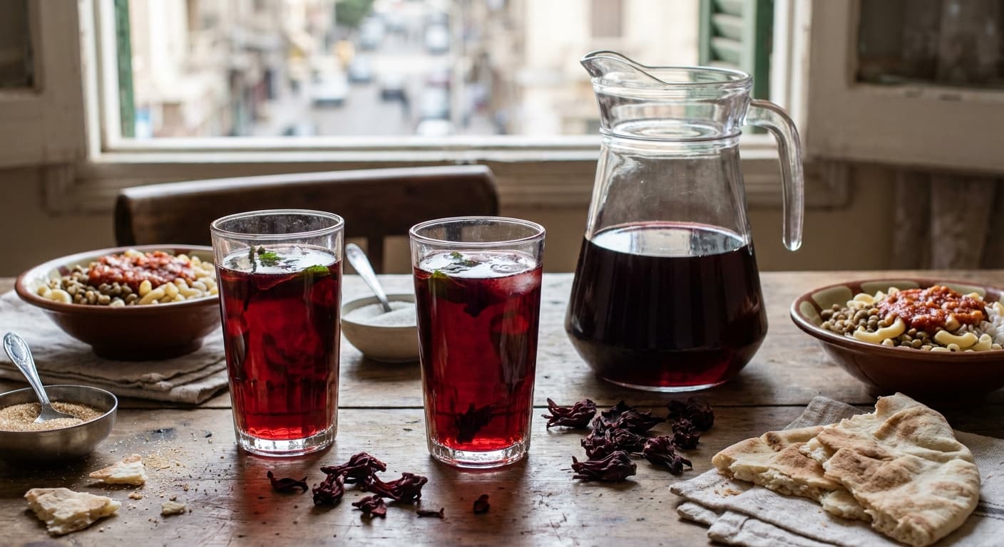 Egyptian Karkadeh — Chilled Hibiscus Tea - authentic egyptian recipe