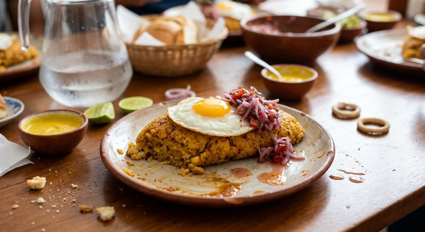 Tacu Tacu — Peruvian Rice and Bean Skillet Cake - authentic peruvian recipe