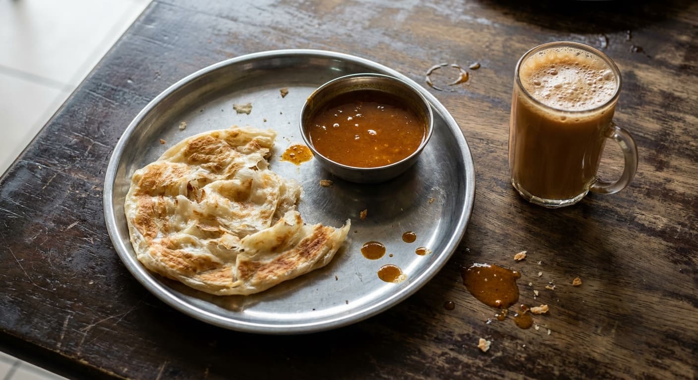 Roti Canai — Flaky Malaysian Griddle Flatbread - authentic malaysian recipe