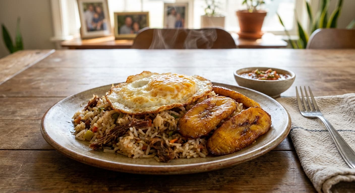 Majadito — Bolivian Rice with Charque and Fried Egg - authentic bolivian recipe