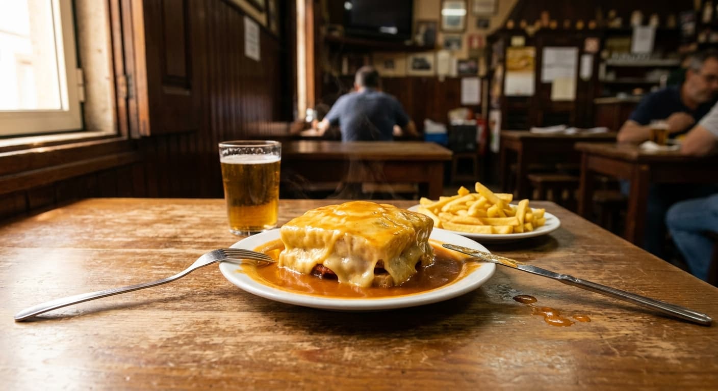 Francesinha — Porto Beer-Sauce Steak Sandwich - authentic portuguese recipe