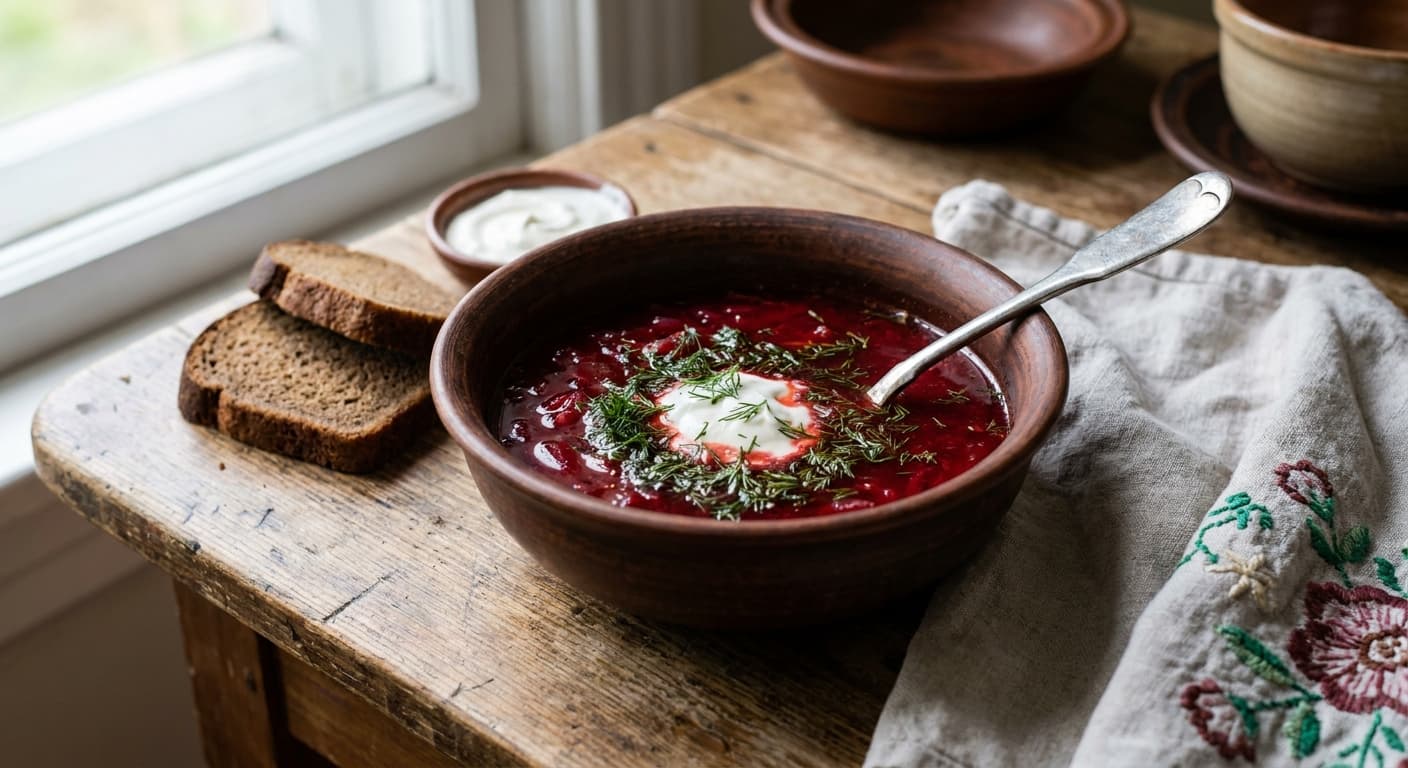 Ukrainian Borscht — Beet, Cabbage, and Beef Soup - authentic ukrainian recipe