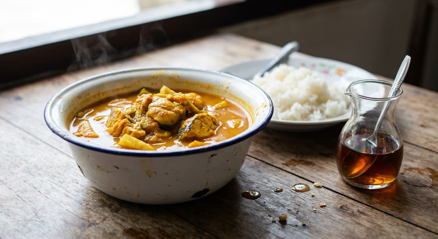 Gaeng Som — Thai Sour Curry with Fish and Vegetables - authentic thai recipe