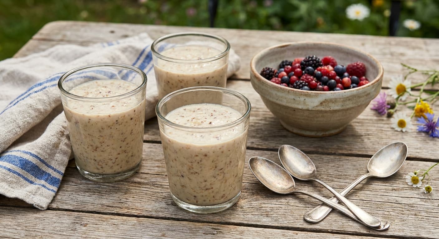 Kama with Sour Milk — Estonian Toasted Grain Drink - authentic estonian recipe