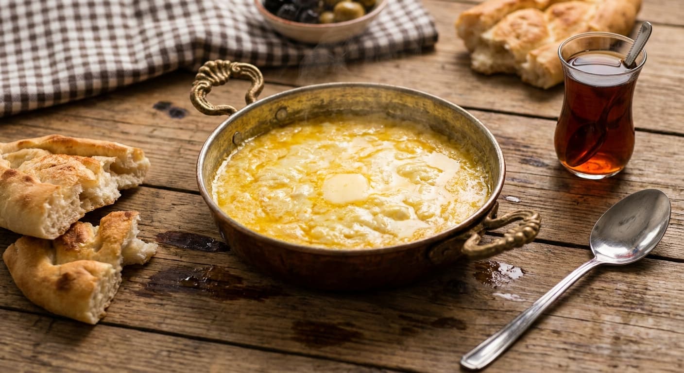 Mıhlama — Black Sea Cornmeal and Cheese Skillet - authentic turkish recipe