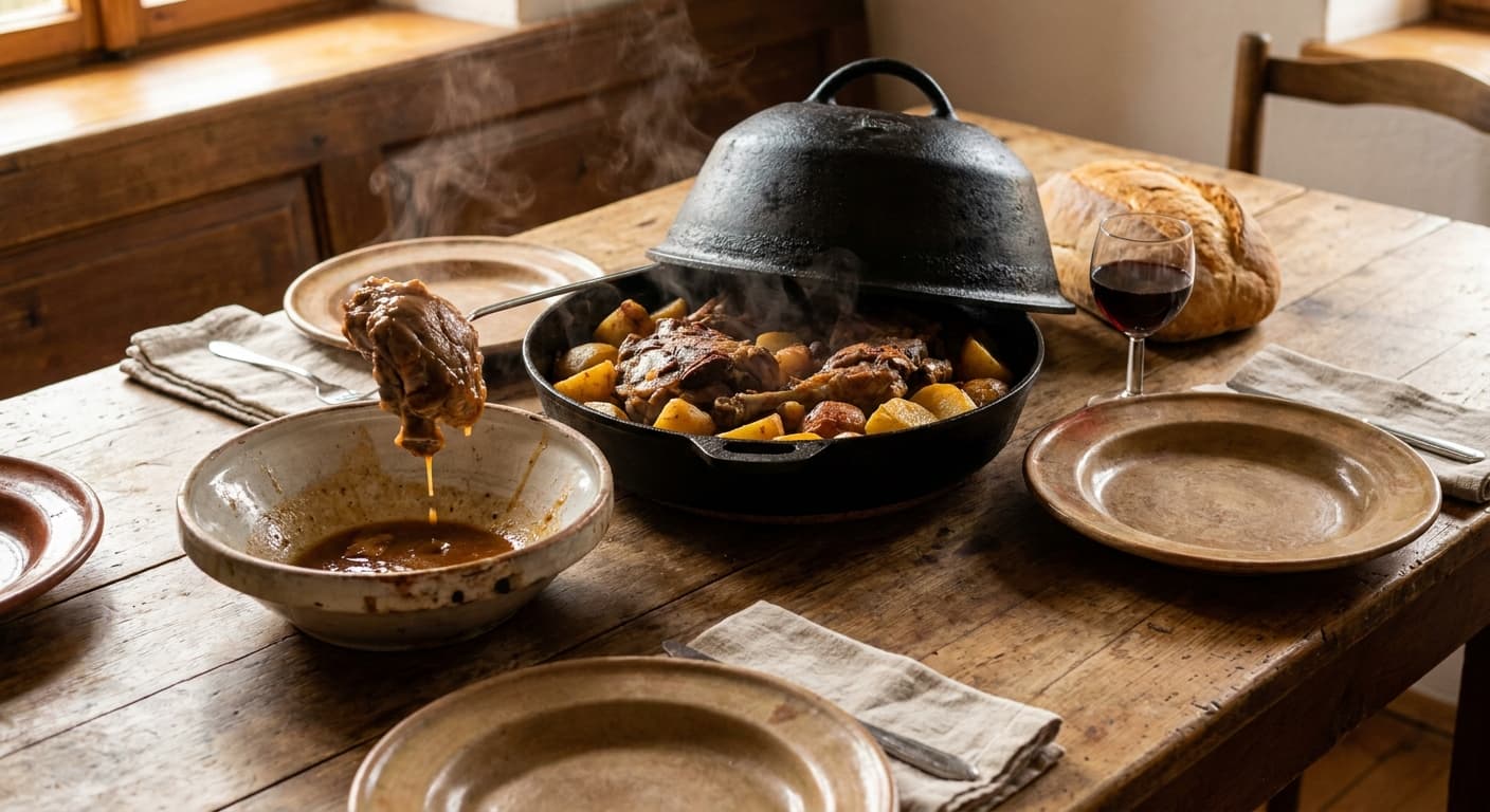 Croatian Peka — Dalmatian Ember-Baked Lamb and Potatoes - authentic croatian recipe