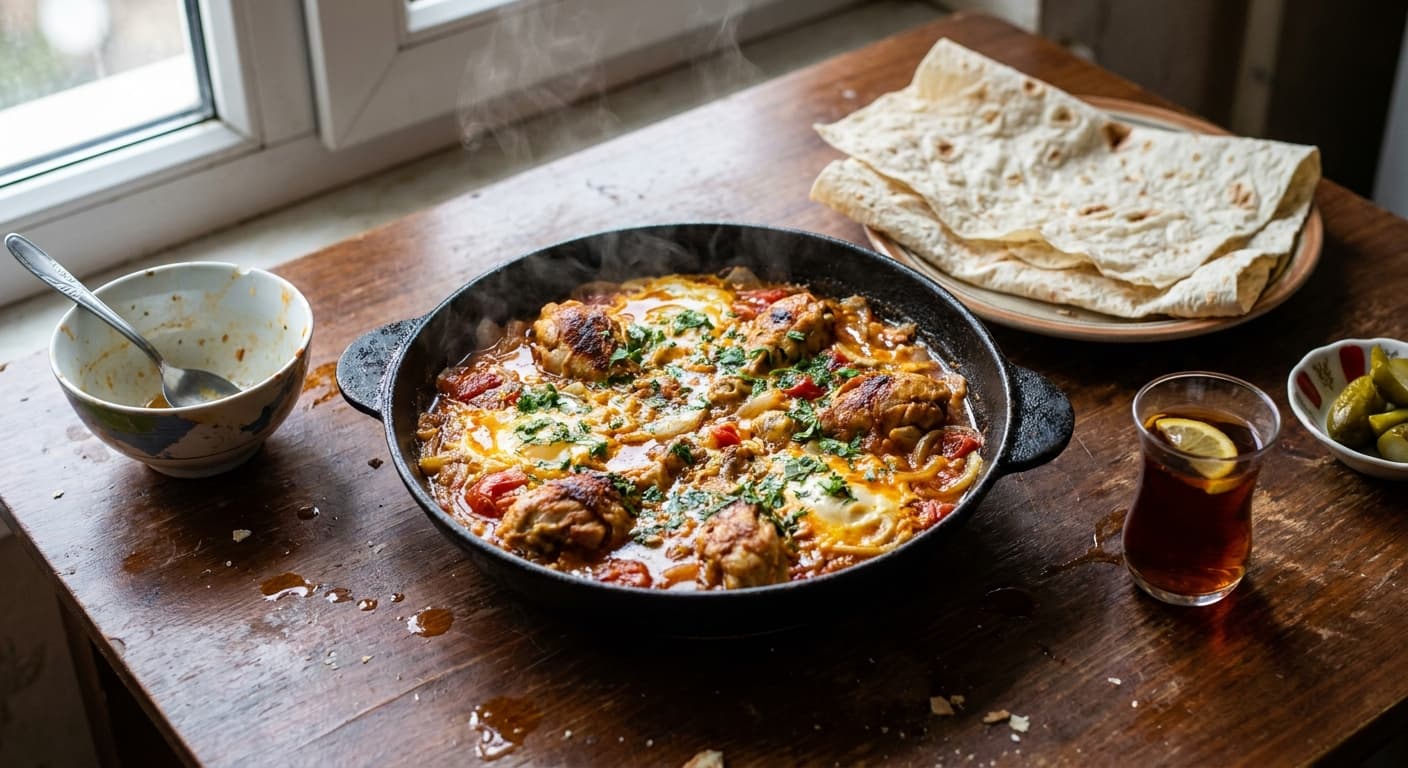 Chicken Chygyrtma — Azerbaijani Chicken with Eggs and Tomatoes - authentic azerbaijani recipe