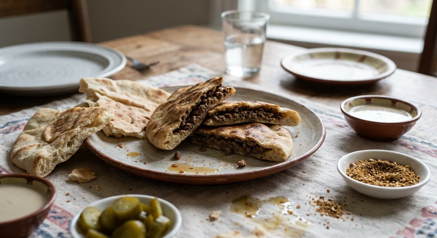 Hawawshi — Egyptian Spiced Meat-Stuffed Baladi Bread - authentic egyptian recipe