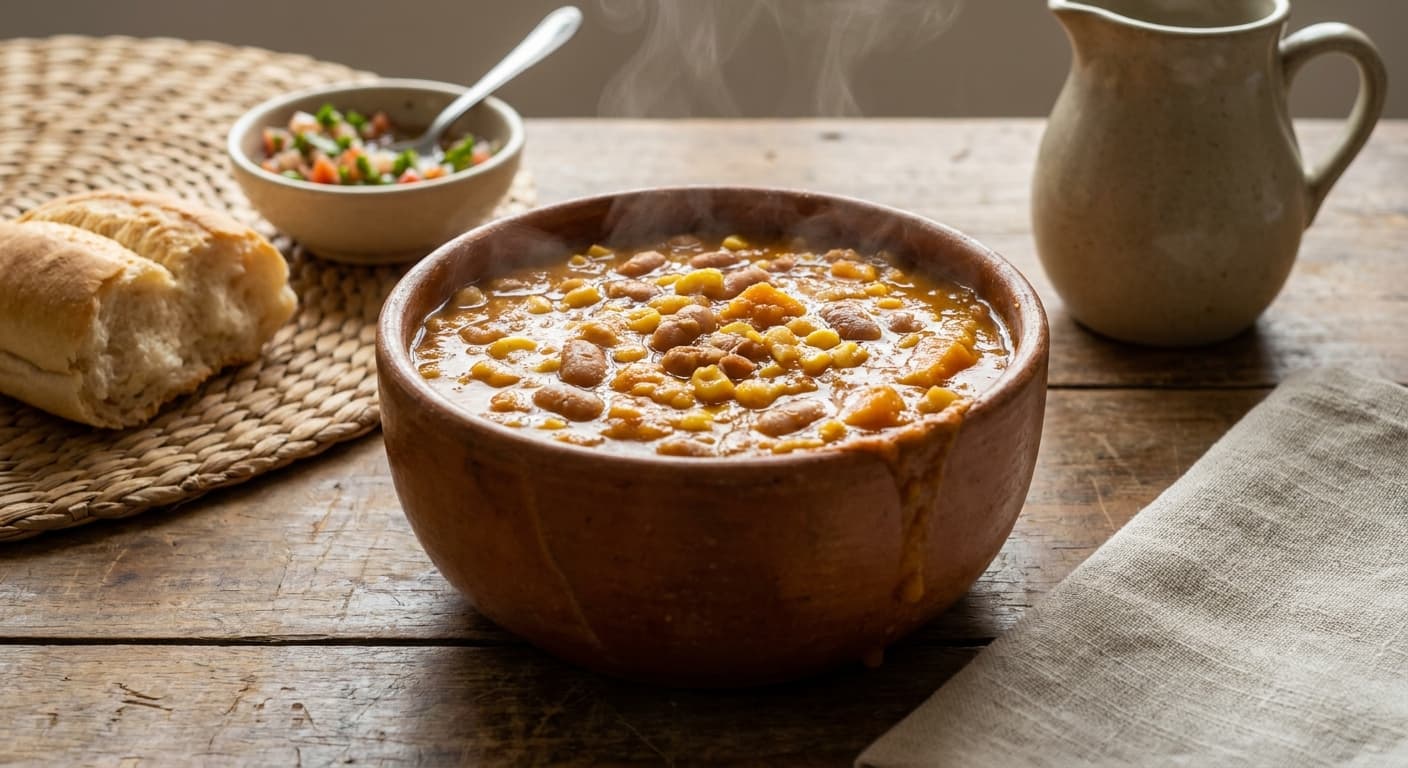 Chilean Fresh Bean Stew — Summer Corn and Squash Bean Stew - authentic chilean recipe