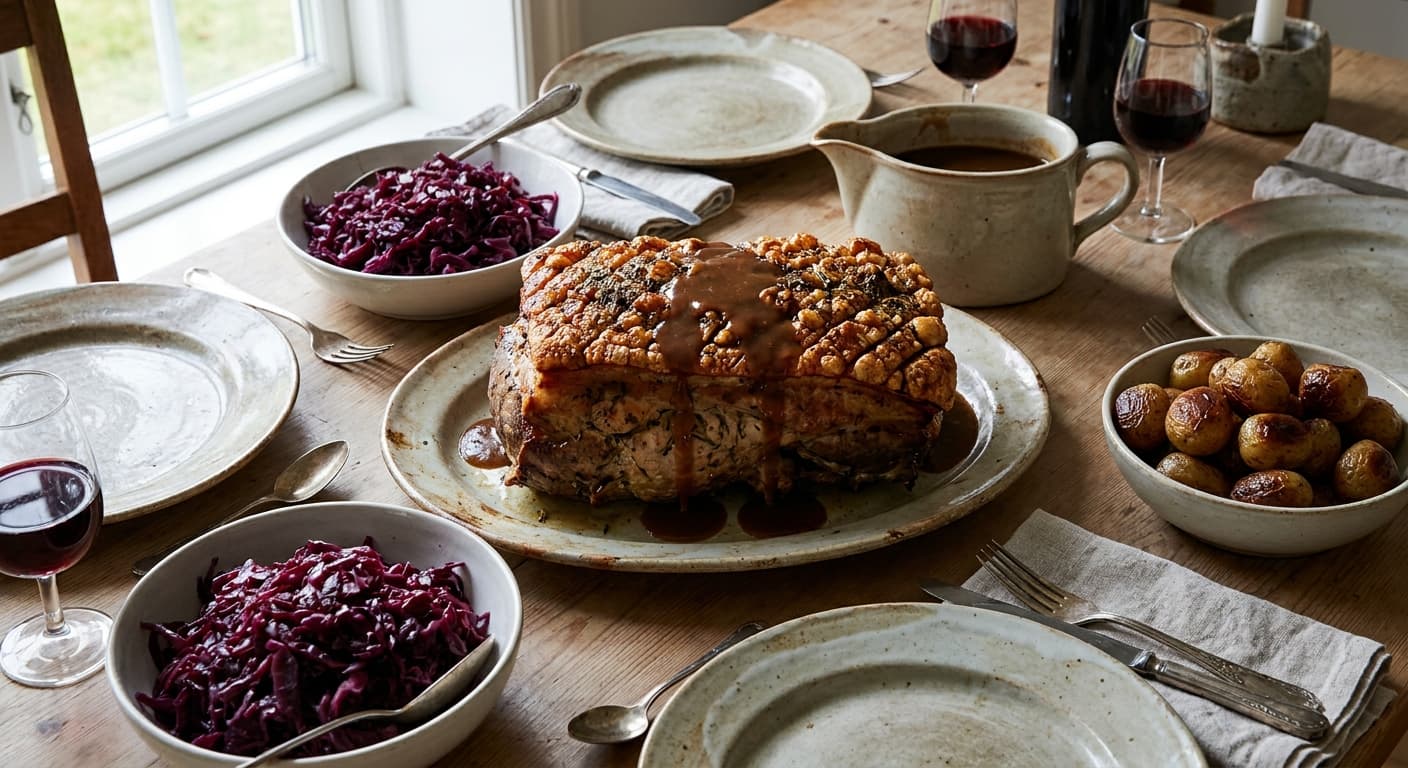Danish Roast Pork with Crackling — Crisp-Rinded Christmas Pork - authentic danish recipe