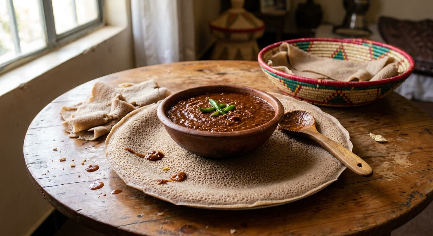 Ethiopian Red Lentil Stew — Berbere-Spiced Fasting Wot - authentic ethiopian recipe