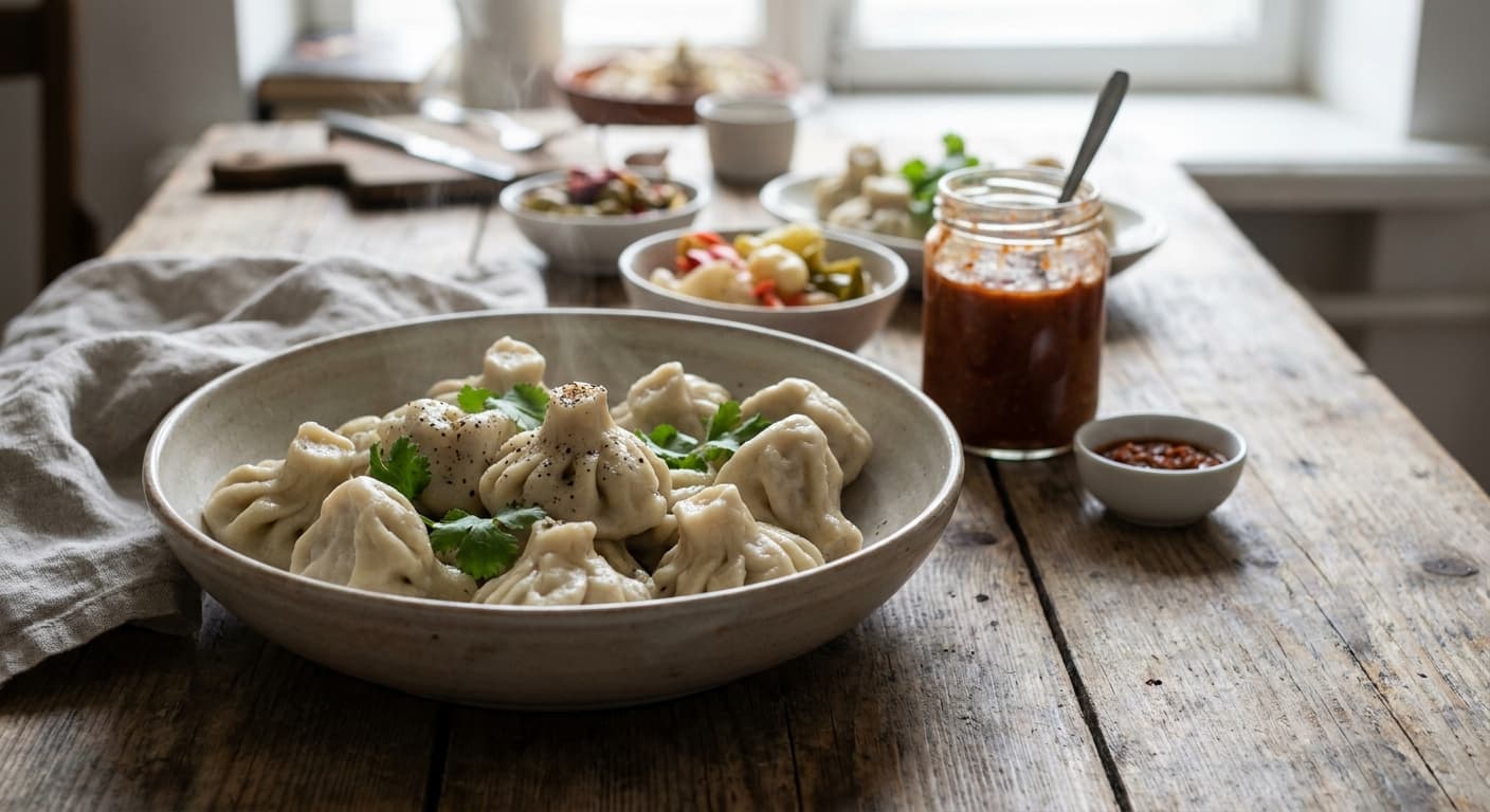 Georgian Khinkali — Juicy Meat Soup Dumplings - authentic georgian recipe