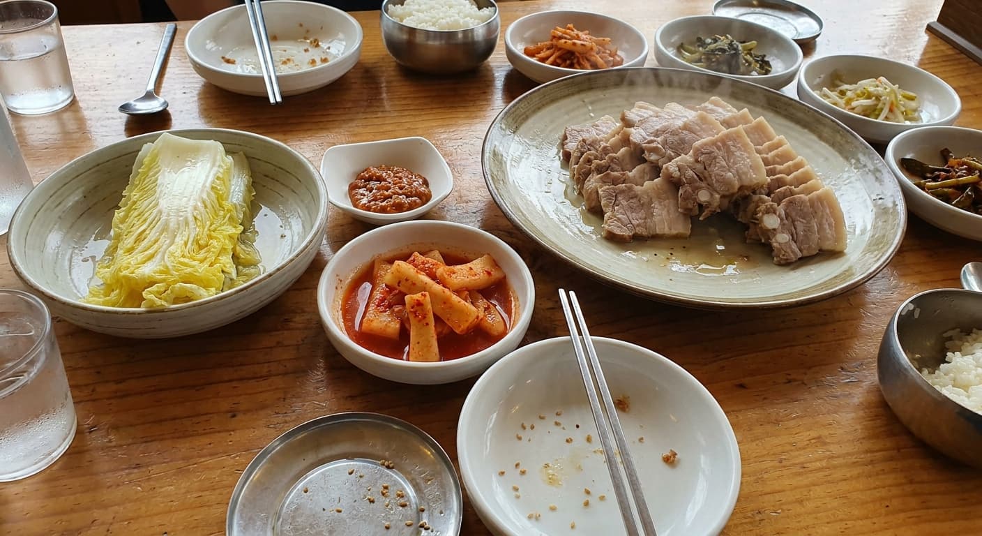 Bossam — Korean Boiled Pork Lettuce Wraps - authentic korean recipe