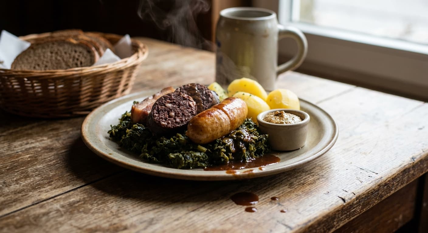 Kale with Pinkel Sausage — North German Winter Stew - authentic german recipe
