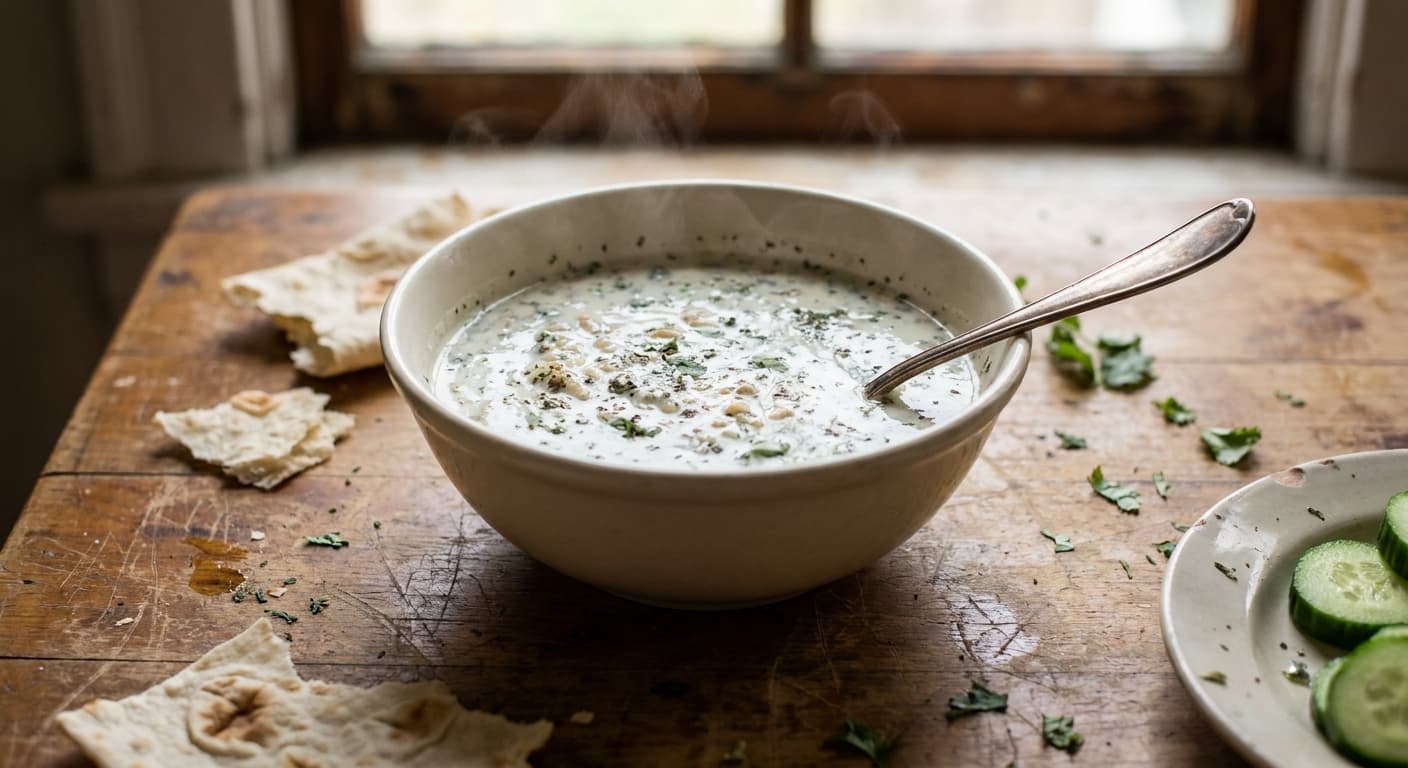 Spas — Armenian Yogurt-and-Wheat Soup - authentic armenian recipe