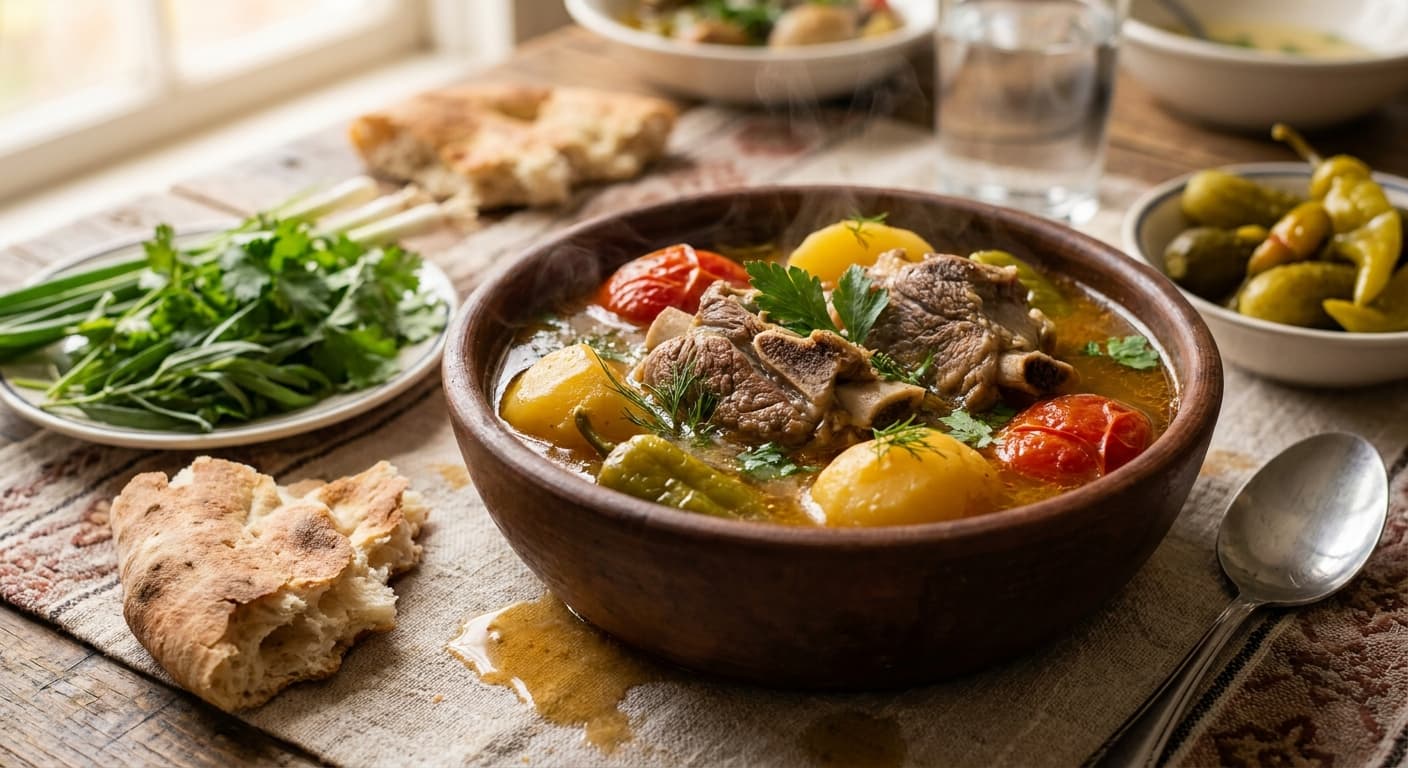 Khashlama — Armenian Lamb and Vegetable Stew - authentic armenian recipe