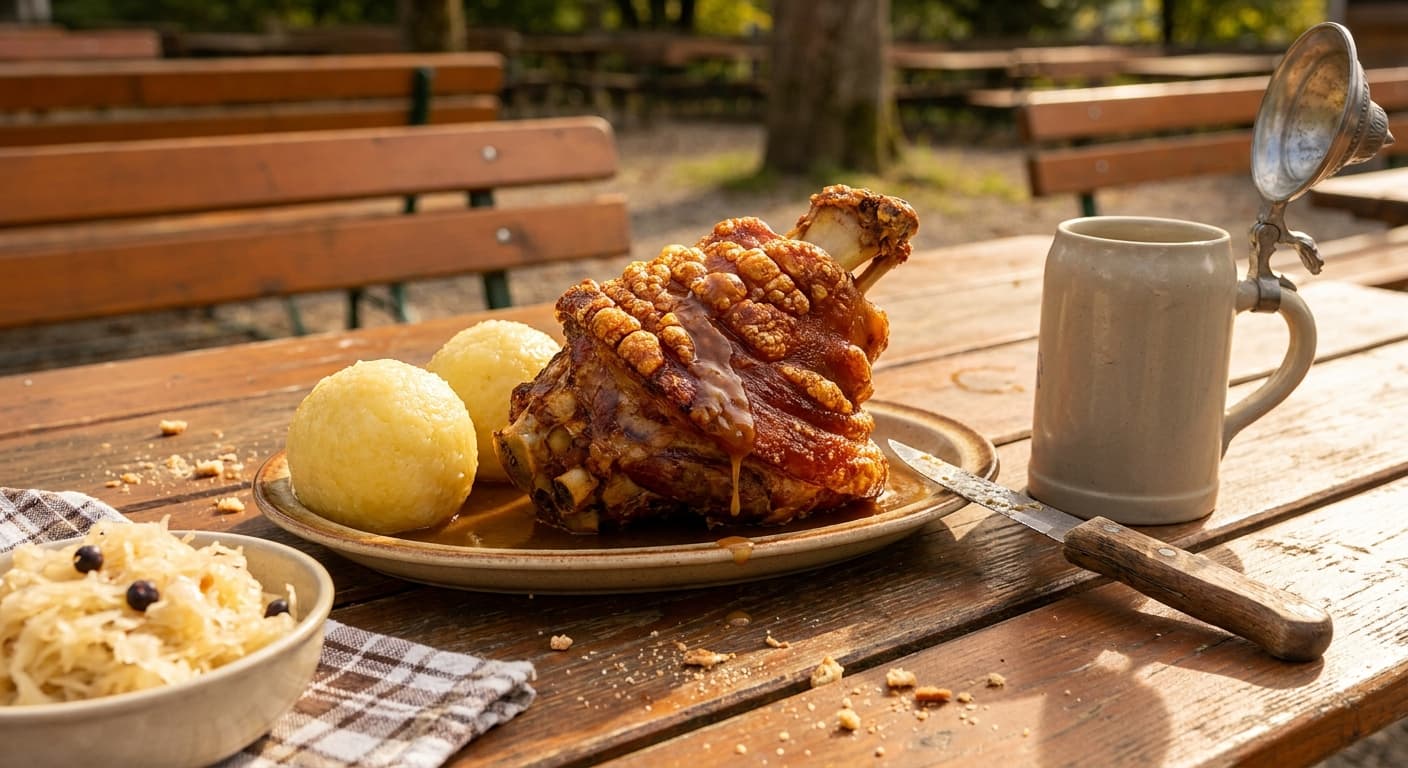 Bavarian Schweinshaxe — Crispy Roasted Pork Knuckle - authentic german recipe