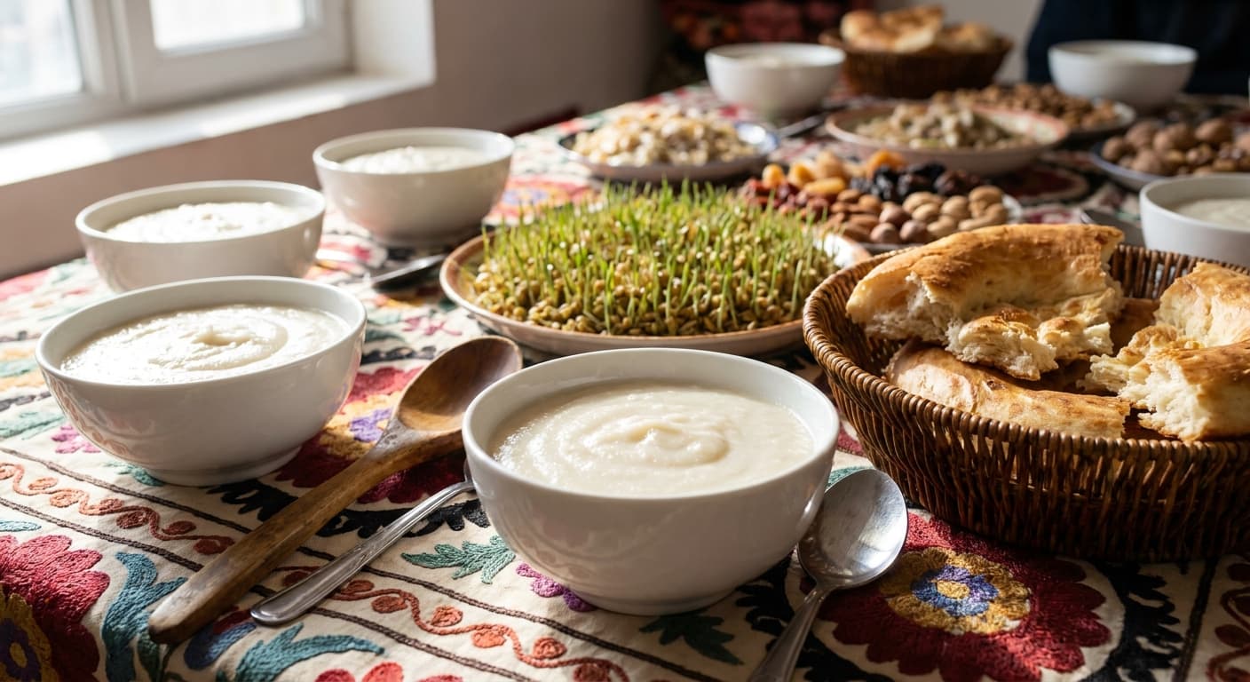 Nishollo — Tajik Whipped Egg-White and Syrup Sweet - authentic tajik recipe