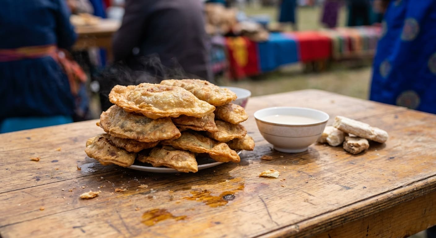 Khuushuur — Crisp Mongolian Fried Meat Pockets - authentic mongolian recipe