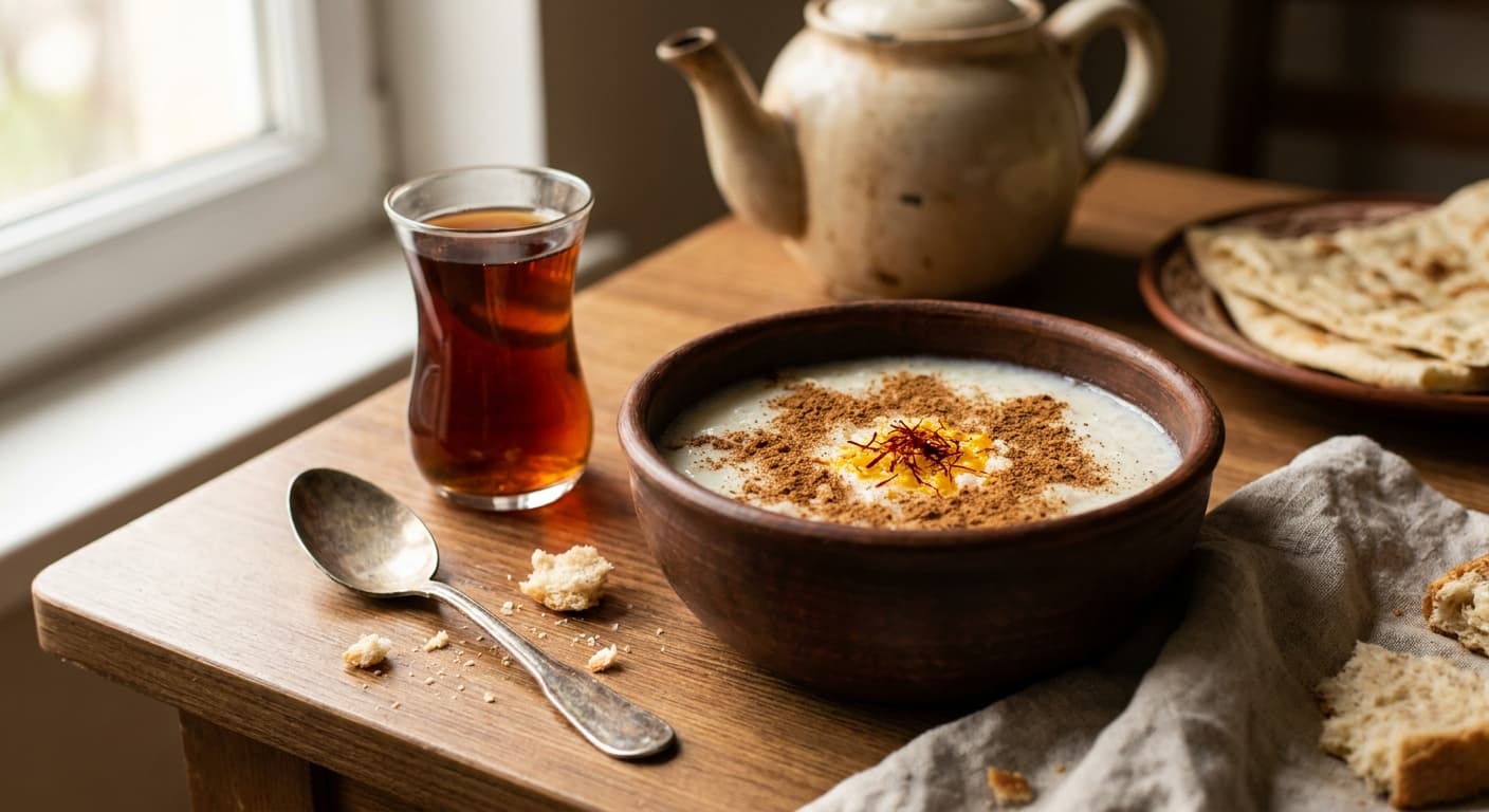 Azerbaijani Milk Rice Porridge — Creamy Breakfast Bowl - authentic azerbaijani recipe